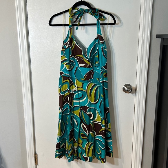 Turquoise Halter dress - Picture 1 of 5